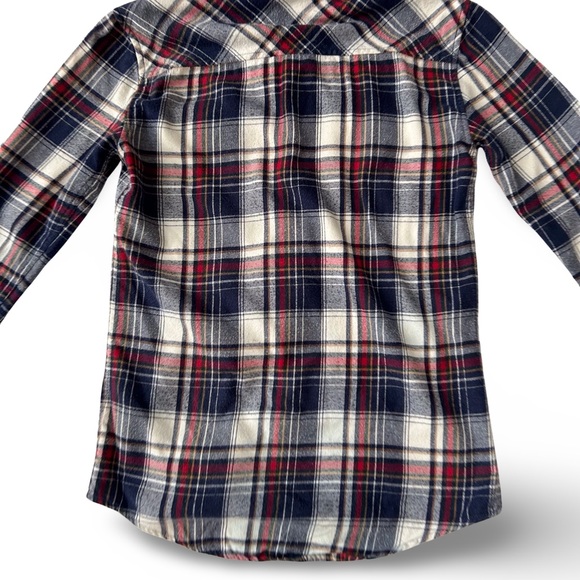 Women's TNA Boyfriend Fit Hooded Blue and Red Plaid XXS - Picture 6 of 16